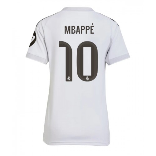 Stroje piłkarskie Real Madrid Kylian Mbappe #10 Koszulka Podstawowej dla damskie 2025-26 Krótki Rękaw